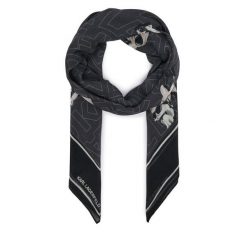 Chusta KARL LAGERFELD. Czarne chusty damskie KARL LAGERFELD, bez wzorów. Za 429.99 zł.