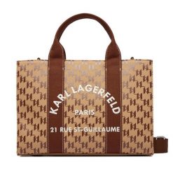 Torebka KARL LAGERFELD. Brązowe torebki klasyczne damskie KARL LAGERFELD, bez dodatków. Za 649.99 zł.