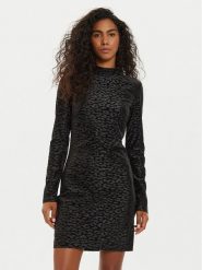 Guess Sukienka koktajlowa Elizabeth W4BK15 KCGJ2 Czarny Slim Fit. Czarne sukienki damskie Guess, z aplikacjami, z syntetyku, wizytowe, bez ramiączek. Za 599.99 zł.