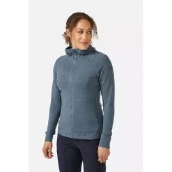 Bluza trekkingowa damska Rab Nexus Hoody. Niebieskie bluzy damskie RAB, l, bez wzorów, bez kaptura. Za 379.99 zł.