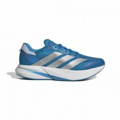 Buty do biegania adidas Duramo Speed 2. Niebieskie obuwie sportowe damskie Adidas, z materiału, bez zapięcia, do biegania. Za 364.50 zł.