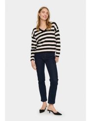 SAINT TROPEZ Sweter w kolorze czarno-beżowym rozmiar: S. Brązowe swetry klasyczne damskie Saint Tropez, s, z wiskozy, bez kołnierzyka. Za 117.73 zł.