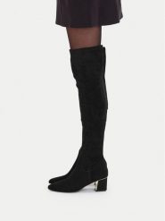 Lasocki Muszkieterki CEO-HMS3022-08 Czarny. Czarne kozaki damskie Lasocki, z materiału, bez obcasa, na słupku, bez zapięcia. Za 299.99 zł.