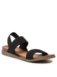 Clara Barson Sandały WS060701-01 Czarny. Czarne sandały damskie Clara Barson, bez wzorów, z materiału, bez obcasa, na płaskiej podeszwie, bez zapięcia. Za 55.99 zł.