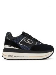 Liu Jo Sneakersy Plus 01 BF5011 PX078 Czarny. Czarne obuwie sportowe damskie Liu Jo, ze skóry, bez zapięcia. Za 559.99 zł.