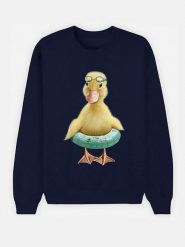 WOOOP Bluza "Duck" w kolorze granatowym rozmiar: S. Niebieskie bluzy damskie Wooop, s, bez wzorów, z bawełny, bez kaptura. Za 100.99 zł.