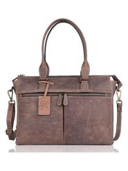 SPARWELL Skórzana torebka "Tenacious" w kolorze brązowym - 37,5 x 29 x 9,5 cm rozmiar: onesize. Brązowe torby na laptopa SPARWELL, bez wzorów, z materiału. Za 289.88 zł.