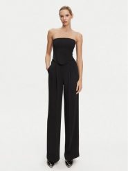 PINKO Kombinezon 104884 A213 Czarny Regular Fit. Czarne sukienki damskie Pinko, bez wzorów, z wiskozy, bez ramiączek. Za 1,479.00 zł.
