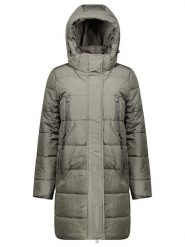 Geographical Norway Płaszcz zimowy "Claudine" w kolorze khaki rozmiar: XXL. Brązowe płaszcze damskie Geographical Norway, na zimę, xxl, bez wzorów, z puchu, bez kaptura. Za 407.53 zł.