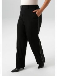 Aniston Spodnie w kolorze czarnym rozmiar: 50. Czarne spodnie materiałowe damskie Aniston, bez wzorów, z materiału. Za 78.28 zł.