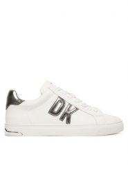 DKNY Sneakersy Abeni K3541050 Biały. Białe obuwie sportowe damskie DKNY, ze skóry, bez zapięcia. Za 419.99 zł.