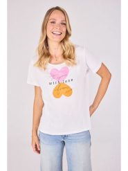 LIEBLINGSSTÜCK Koszulka "Cilia" w kolorze białym rozmiar: XS. Białe bluzki damskie LIEBLINGSSTÜCK, xs, bez wzorów, bez kołnierzyka, bez ramiączek. Za 87.81 zł.