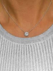 DI GIORGIO Srebrny naszyjnik z elementem ozdobnym - dł. 40 cm rozmiar: onesize. Szare naszyjniki damskie DI GIORGIO, z cyrkonią, srebrne. Za 109.00 zł.