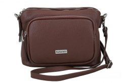 Listonoszka skórzana BARBERINI'S brązowa 990-6. Brązowe shopper bag Barberinis, bez wzorów, ze skóry, małe, bez dodatków. Za 239.99 zł.