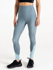 Dare 2b Legginsy sportowe "Power" w kolorze błękitnym rozmiar: 34. Niebieskie legginsy damskie Dare 2b, bez wzorów, z materiału, outdoorowe. Za 85.38 zł.