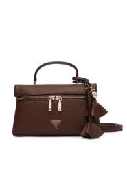 Guess Torebka Danielle Mini HWZG22 27770 Brązowy. Brązowe kuferki damskie Guess, ze skóry, bez dodatków. Za 544.99 zł.