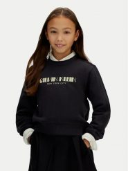 Calvin Klein Jeans Bluza IG0IG03069 Czarny Regular Fit. Czarne bluzy dziewczęce Calvin Klein Jeans, bez wzorów, z bawełny, bez ramiączek, bez kaptura. Za 299.99 zł.