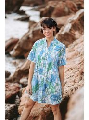 Isla Bonita by SIGRIS Sukienka w kolorze błękitnym rozmiar: L. Niebieskie sukienki damskie Isla Bonita by SIGRIS, bez wzorów, z bawełny, bez ramiączek. Za 162.49 zł.