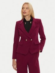 Rinascimento Marynarka CFC0119983003 Bordowy Regular Fit. Czerwone marynarki i żakiety damskie Rinascimento, s, bez wzorów, z syntetyku. Za 349.99 zł.