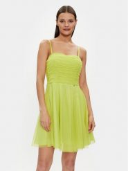 Rinascimento Sukienka koktajlowa CFC0117833003 Zielony A-Line Fit. Zielone sukienki damskie Rinascimento, bez wzorów, z syntetyku, wizytowe, bez ramiączek. Za 359.99 zł.