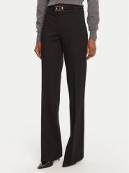 TWINSET Spodnie materiałowe 252TP2602 Czarny Flare Fit. Czarne spodnie materiałowe damskie Twinset, bez wzorów, z materiału. Za 659.99 zł.