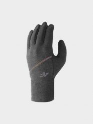 4F Rękawiczki dzianinowe Touch Screen uniseks - szare M. Szare rękawiczki damskie 4F, bez wzorów, z dzianiny. Za 59.99 zł.