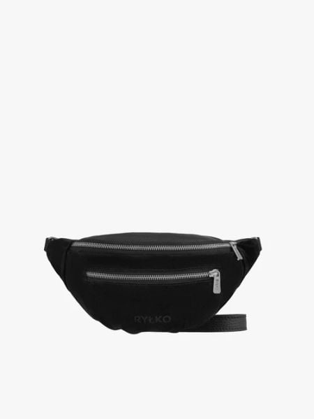 Czarna torebka nerka unisex. Czarne nerki i saszetki damskie Brawo sp. z o.o., ze skóry, zdobione, bez dodatków. Za 229.99 zł.
