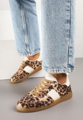 Panterkowe Sneakersy Retro w Stylu Klasycznych Tenisówek Tanonea. Obuwie sportowe damskie Born2be, z jeansu, bez zapięcia, tenisowe. Za 69.99 zł.