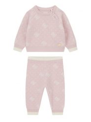 Guess Komplet sweter i spodnie materiałowe A6BG03 Z1320 Kremowy Regular Fit. Białe spodnie niemowlęce Guess, z aplikacjami, z materiału. Za 294.99 zł.
