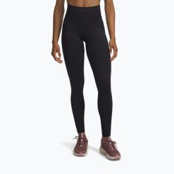 Legginsy Under Armour Project Rock. Czarne legginsy damskie Under Armour, bez wzorów. Za 209.99 zł.