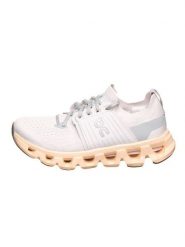 ON RUNNING Buty "Cloudswift 4" w kolorze biało-brzoskwiniowym do biegania rozmiar: 39. Białe obuwie sportowe damskie On Running, bez zapięcia, do biegania. Za 613.51 zł.