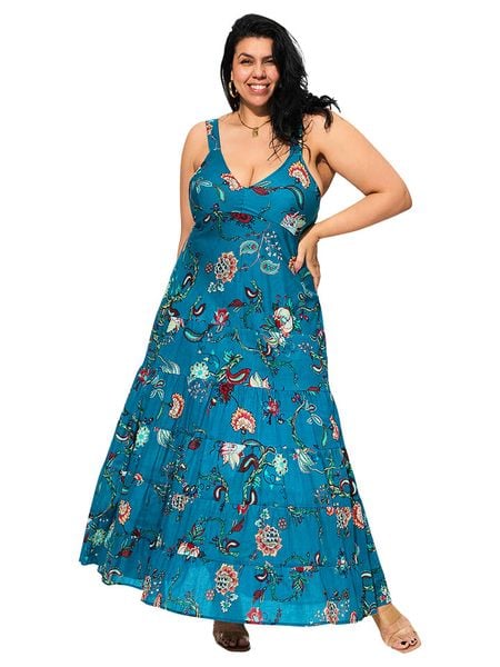 Aller Simplement Sukienka w kolorze niebieskim ze wzorem rozmiar: 46/48. Niebieskie sukienki damskie Aller Simplement, bez wzorów, z bawełny, klasyczne, bez ramiączek. Za 140.53 zł.