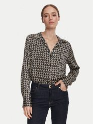 Guess Koszula W6YH23 W2946 Czarny Regular Fit. Czarne koszule damskie Guess, s, z aplikacjami, z syntetyku, bez kołnierzyka, bez ramiączek. Za 344.99 zł.