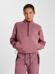 Bluza damska Hummel Tech Boxy. Fioletowe bluzy damskie Hummel, na jesień, xs, bez wzorów, z bawełny, bez kaptura. Za 281.70 zł.