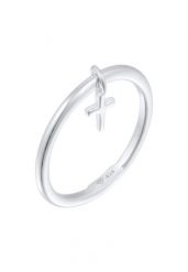 Elli Damski wisiorek z podstawowym krzyżem ze srebra próby 925 Sterling Silver Pierścionki 1 ct. Szare pierścionki damskie Elli, srebrne. Za 241.39 zł.