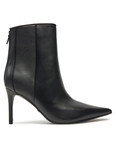 Guess Botki Feyly FLDFEY LEA10 Czarny. Czarne botki damskie Guess, ze skóry, bez obcasa, na szpilce, bez zapięcia. Za 559.99 zł.