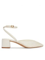 Aldo Czółenka Eliaa 14296203 Biały. Białe czółenka damskie ALDO, bez wzorów, z materiału, bez obcasa. Za 459.99 zł.