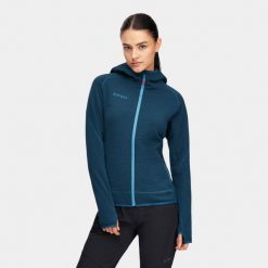 Bluza polarowa turystyczna z kapturem damska Alpinus Oeta. Niebieskie bluzy damskie Alpinus, m, bez wzorów, z polaru, z kapturem. Za 339.00 zł.