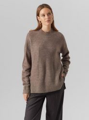 Vero Moda Sweter w kolorze brązowym rozmiar: XS. Brązowe swetry klasyczne damskie Vero Moda, xs, bez kołnierzyka. Za 41.69 zł.