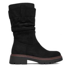 Botki Clara Barson. Czarne botki damskie Clara Barson, bez obcasa, na płaskiej podeszwie, bez zapięcia. Za 179.99 zł.