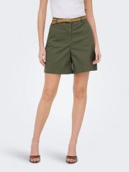 JDY Szorty "Chicago" w kolorze khaki rozmiar: XL. Brązowe szorty damskie JDY, bez wzorów, ze skóry, z podwyższonym stanem. Za 74.95 zł.