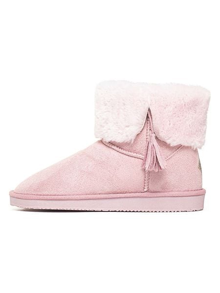 ISLAND BOOT Botki zimowe "Cinnamon" w kolorze jasnoróżowym rozmiar: 40. Różowe botki damskie Island Boot, na zimę, z materiału, bez obcasa, bez zapięcia. Za 130.99 zł.