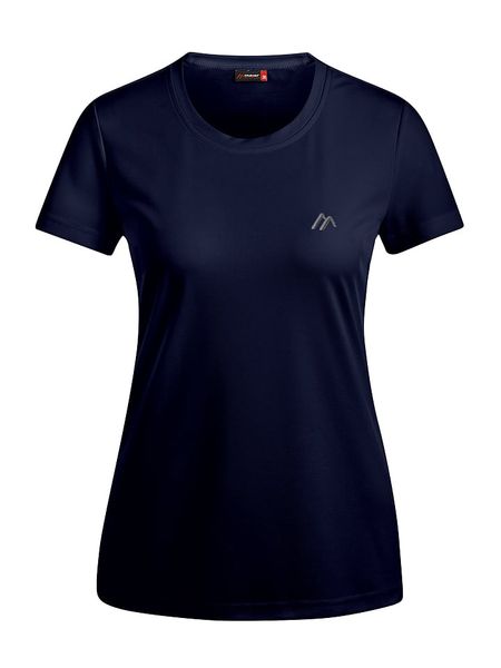 Maier Sports Koszulka funkcyjna "Waltraud" w kolorze granatowym rozmiar: 38. Niebieskie koszulki damskie Maier Sports, bez wzorów, z materiału, bez kołnierzyka, bez ramiączek. Za 66.00 zł.
