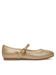 Tommy Hilfiger Baleriny Ballerina T4A3-33930-0572 S Złoty. Żółte baleriny dziewczęce Tommy Hilfiger, bez wzorów, ze skóry, bez obcasa, bez zapięcia. Za 369.99 zł.