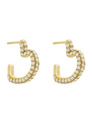 Guess Kolczyki JUBE05 017JW Złoty. Żółte kolczyki damskie Guess, ze stali. Za 229.99 zł.