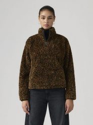 Levi's Bluza polarowa "Gemma" w kolorze brązowym rozmiar: L. Brązowe bluzy damskie Levi's, l, bez wzorów, z polaru, bez kaptura. Za 142.84 zł.