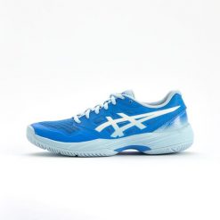 Buty do badmintona i sportów halowych damskie Asics Gel Court Hunter 3. Obuwie sportowe damskie Asics, z materiału, na fitness i siłownię. W wyprzedaży za 249.99 zł.