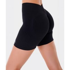 Szorty bezszwowe push-up Carpatree Élite czarne. Czarne spodenki sportowe damskie Carpatree, l, bez wzorów, z dzianiny, z podwyższonym stanem, na fitness i siłownię. Za 159.99 zł.