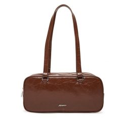 Torebka JENNY. Brązowe torebki klasyczne damskie Jenny, bez dodatków. Za 109.99 zł.