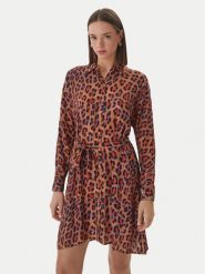 LOLA CASADEMUNT Sukienka koszulowa MS2616017 Brązowy Regular Fit. Brązowe sukienki damskie LOLA CASADEMUNT, bez wzorów, z wiskozy, bez ramiączek. Za 712.99 zł.